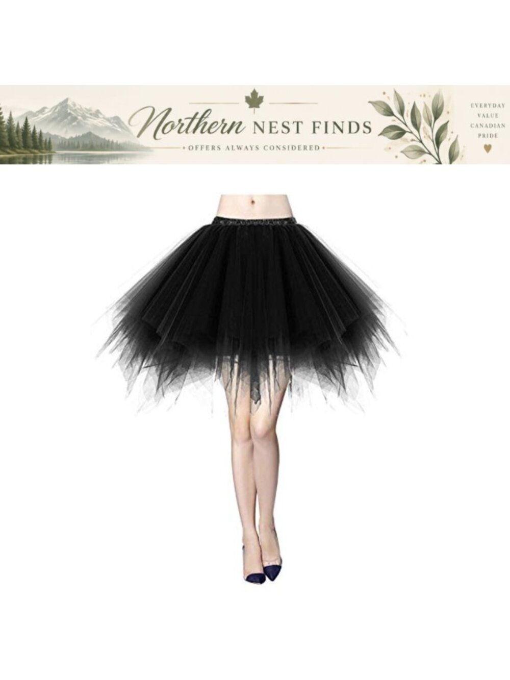 Layered Tulle Tutu Skirt Knee Length Adult Costume Dance Skirt